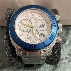 Invicta Blue and Silver Chronograph Dive Watch